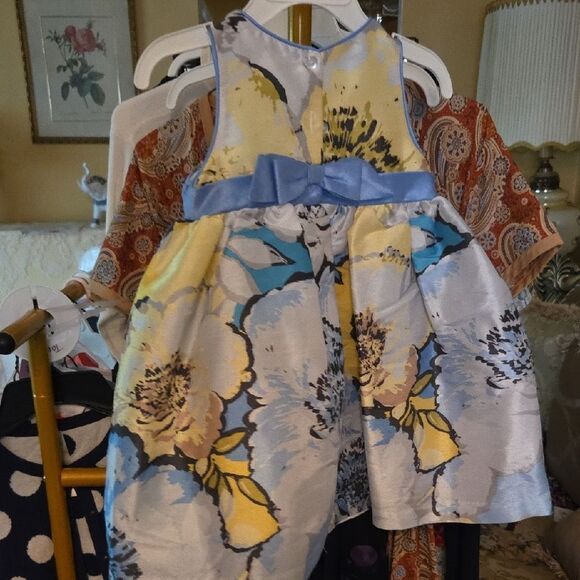 Cherokee Yellow and Blue Floral Dress - Picture 4 of 4